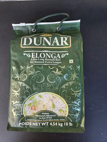 Extra Long Basmati Rice by Dunar – 4.54kg