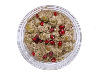 🟦 Marinated Green Olives (Zeytoon Parvardeh)