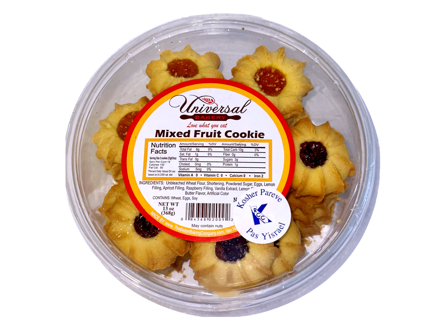 Mixed Fruit Cookie - 50% Less Sugar (Shirini Makhloot)
