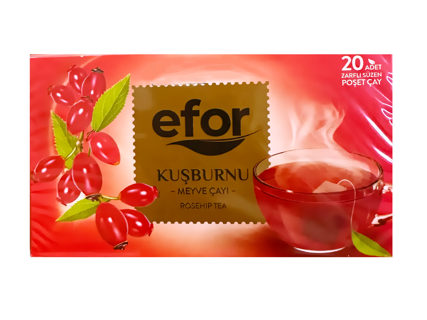 Rosehip Tea Efor (20 Teabags) (Kusburnu Meyve Cayi) (Chai)