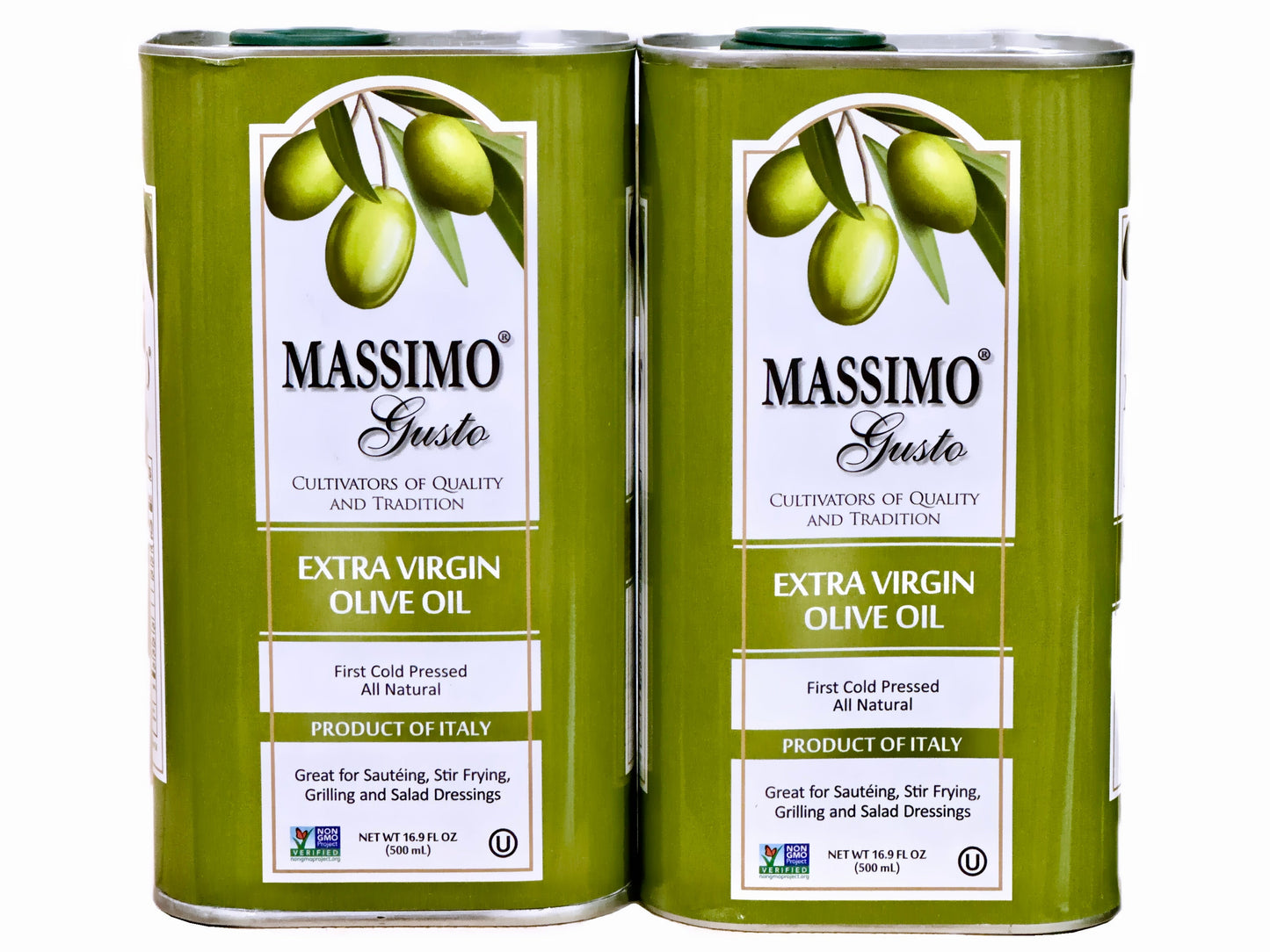 Extra Virgin Olive Oil - 2 Packs (0.5 Liter Each)