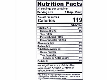 Flax Seed Oil - 1 Pack (0.5 Liter)