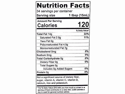 Peanut Oil - 2 Packs (0.5 Liter Each)