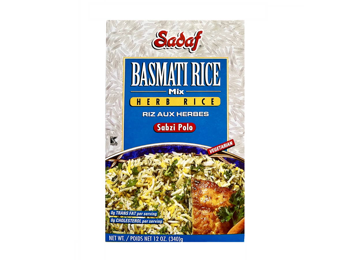 Sadaf Rice Basmati Rice Mix Herb Rice (Sabzi Polo, Berenj) – mazzehplus.com