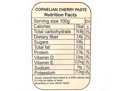 Cornelian Cherry Paste - 500 Grams (Rob e Zoghal Akhteh)