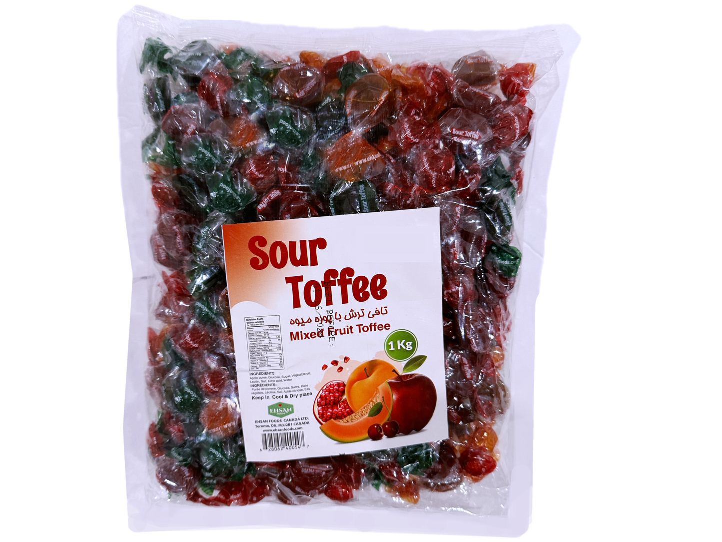 Bite Size Fruit Roll Toffee - 2.2 Pound (Lavashak Loghmeh)