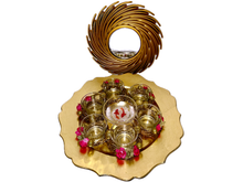Golden Haft-Sin Set With Mirror (Haft Seen-7Sin)