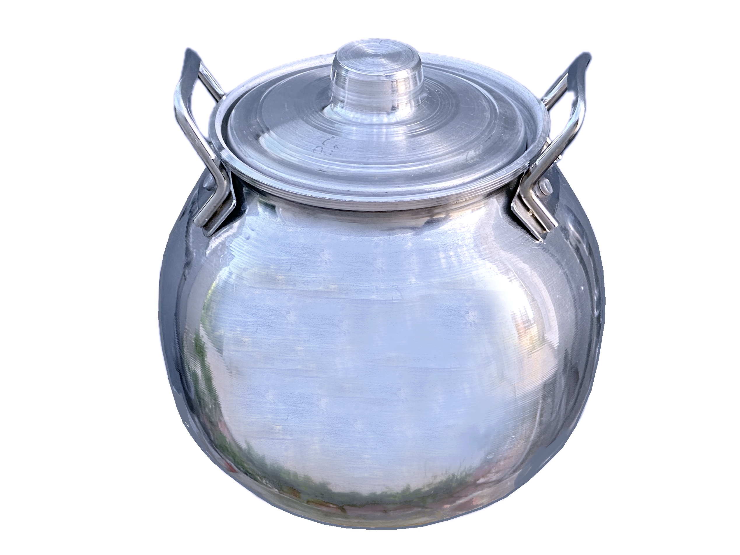 Traditional Dizi Aluminum Pot with Lid - 3 Liter - Large Size (Abgoosht)