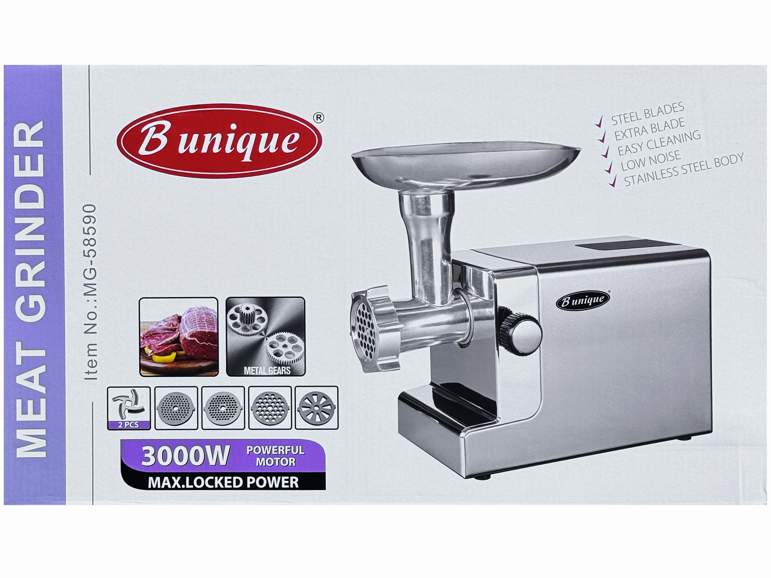 Heavy Duty Meat Grinder (3000W) (Charkh E Goosht) MG-58590