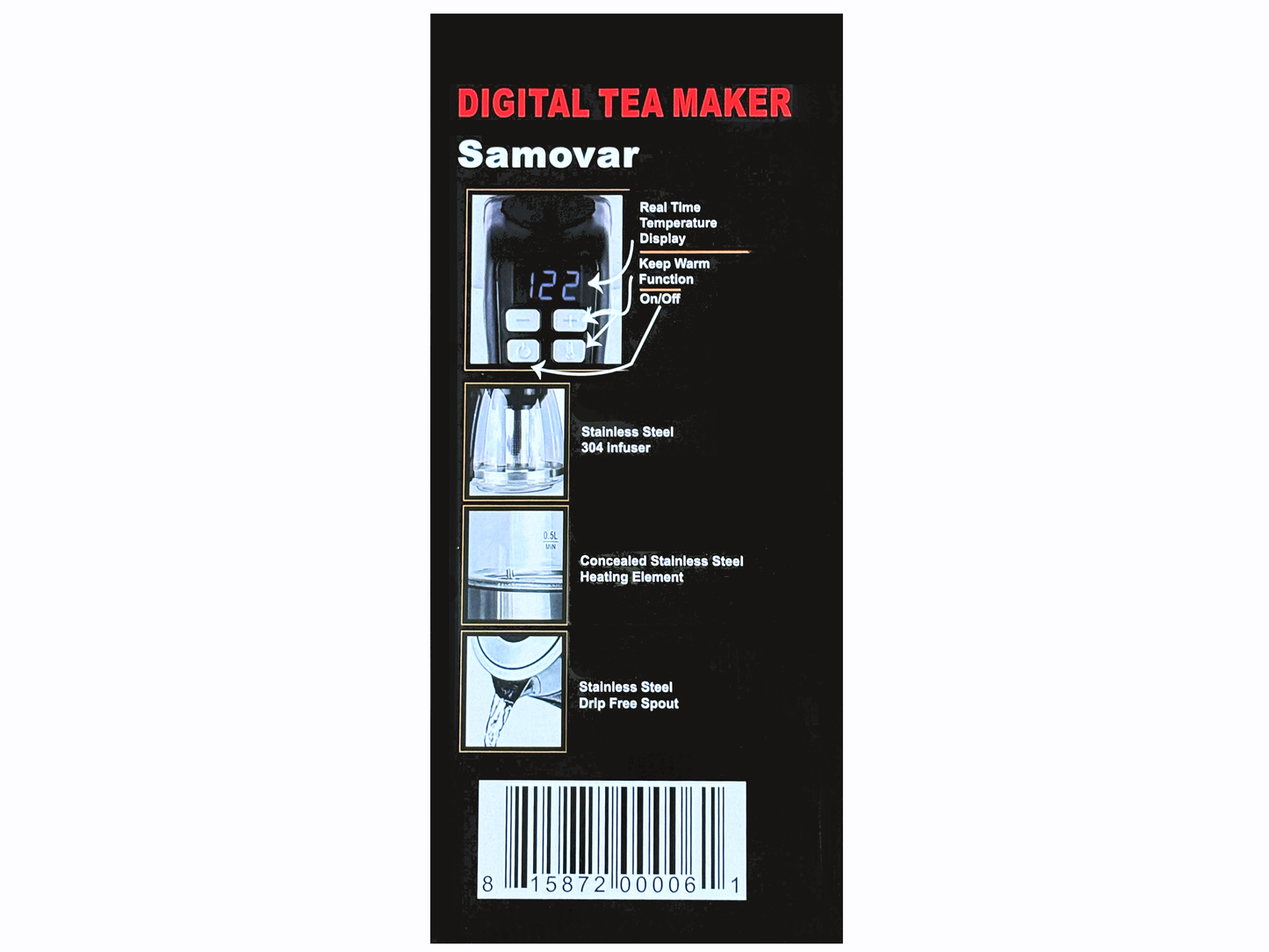 Cordless Digital Tea Maker Upright (Chai Saz)