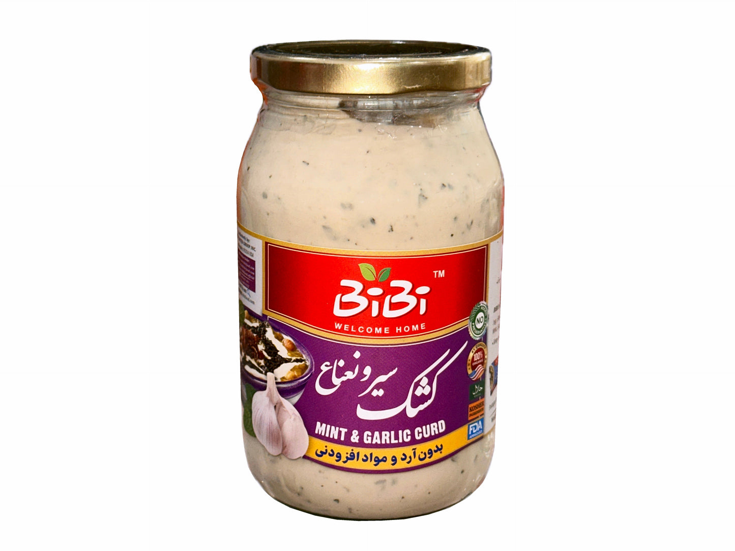 Pasteurized Mint & Garlic Whey - Non-GMO (Kashk Sir & Nana)