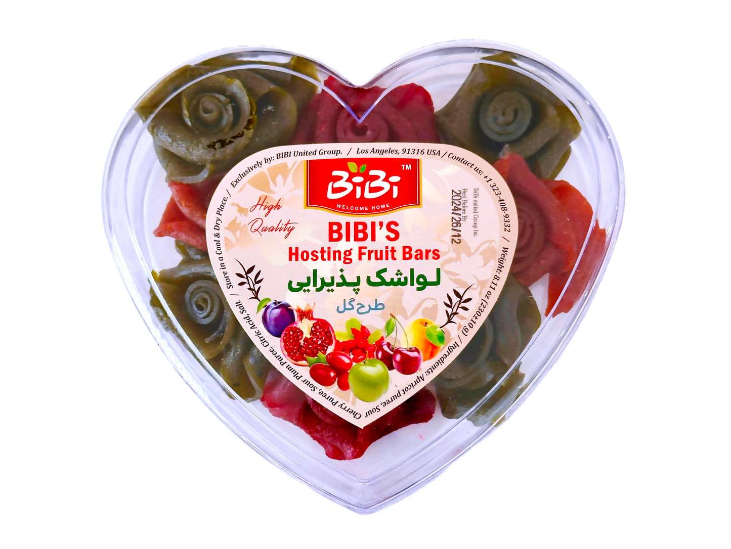Heart Shaped - Rolled Fruit Leather - Mixed - (Lavashak)