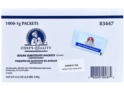 Chef's Quality Zero Calorie Sweetener 1 Gr (1000 Packs)