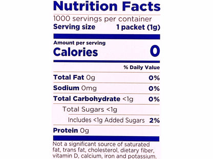 Equal  Zero Calorie Sweetener 1 Gr (1000 Packs)