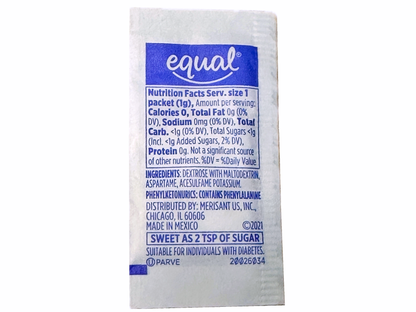 Equal  Zero Calorie Sweetener 1 Gr (1000 Packs)