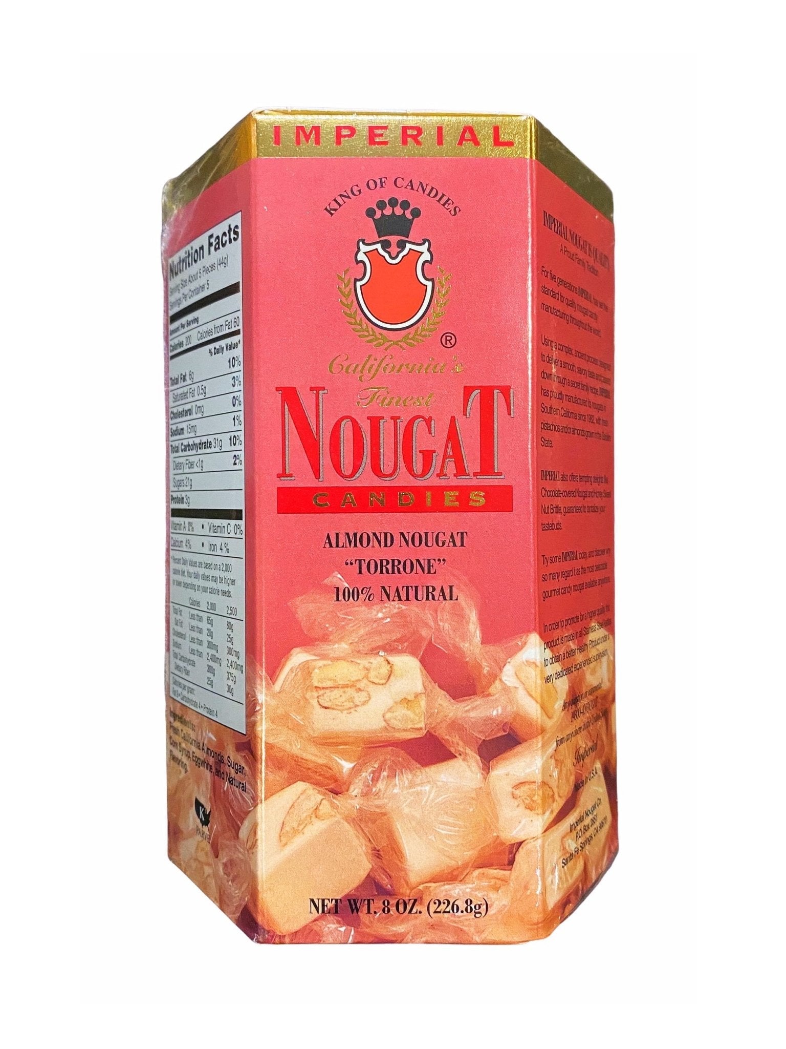 Almond Nougat Imperial - Bite size - 8 Oz (Gaz Loghmeh e)
