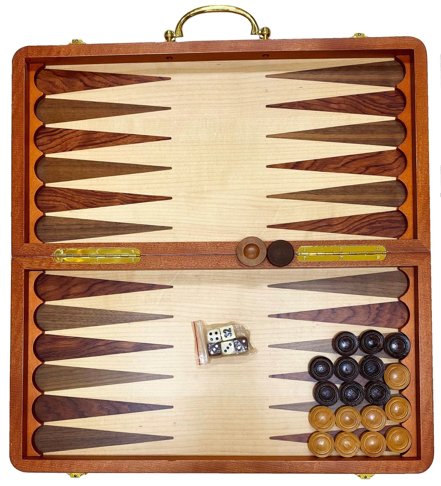 Backgammon & Chess Set - Wooden - 19" * 20" - Fancy, Eye-Catching (Takhteh Nard-Shatranj)