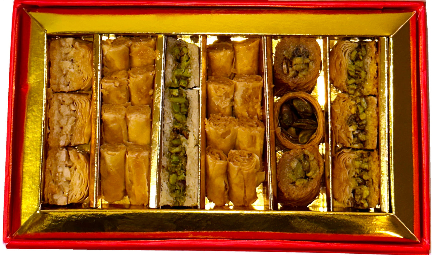 Fancy Baklava Sadaf (6 Assorted Sweets)(28 Pieces) (Baghlava)