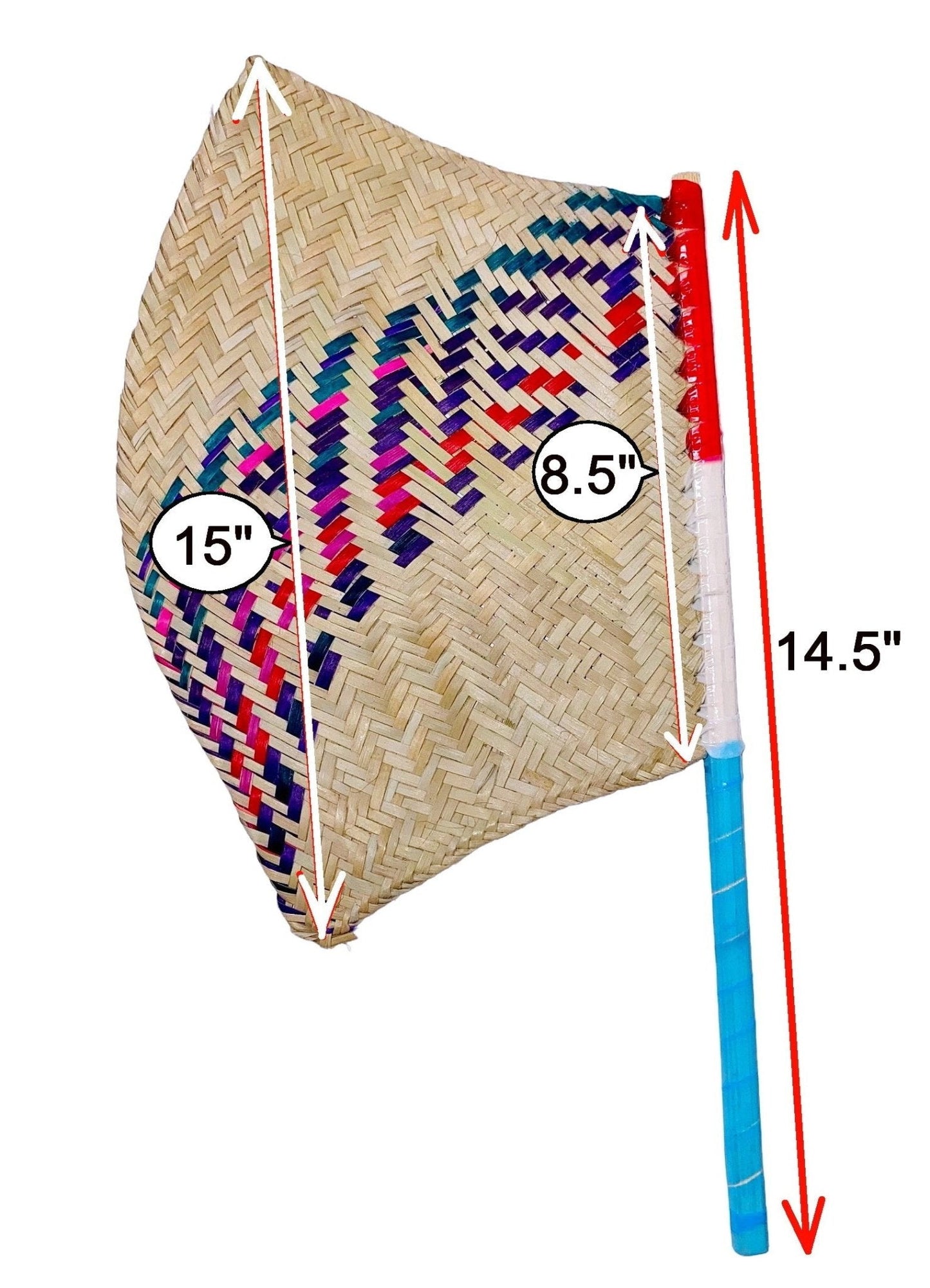 BBQ Straw Handy Blower - Medium (Barbecue manual hand Fan, Bad Bezan Hasiri)