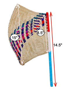 BBQ Straw Handy Blower - Medium (Barbecue manual hand Fan, Bad Bezan Hasiri)