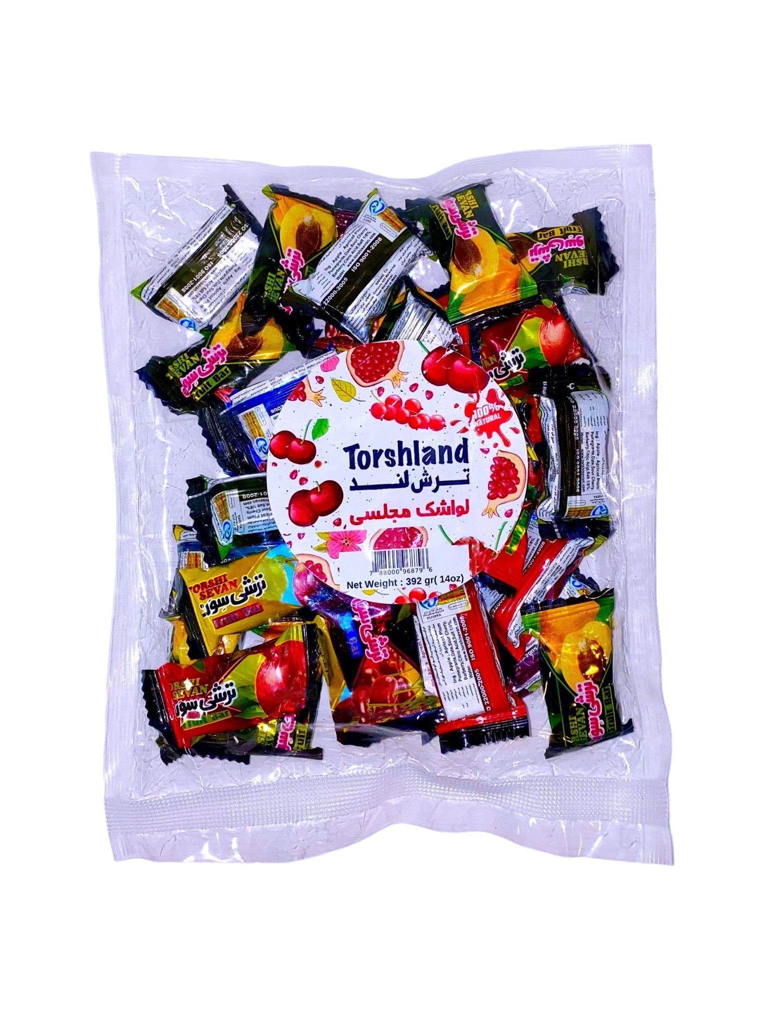 Bite Size Fruit Roll Toffee - Mixed Flavors - 14 Oz (Lavashak Loghmeh)