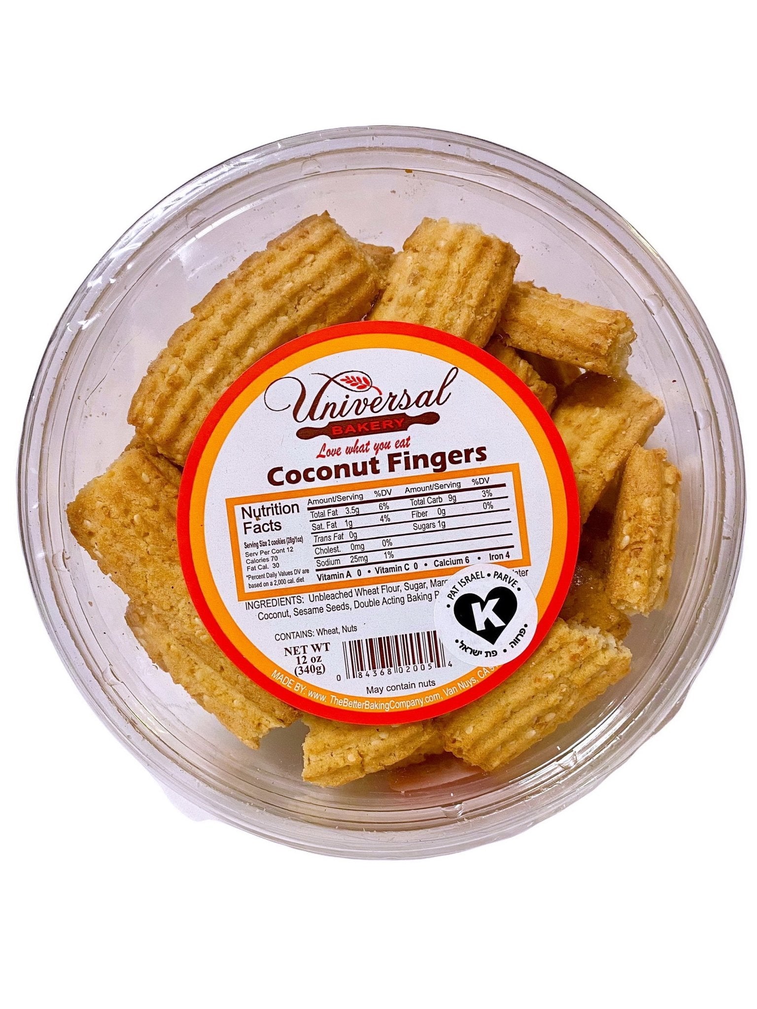 Coconut Fingers - 50% Less Sugar (Shirini Nargili)