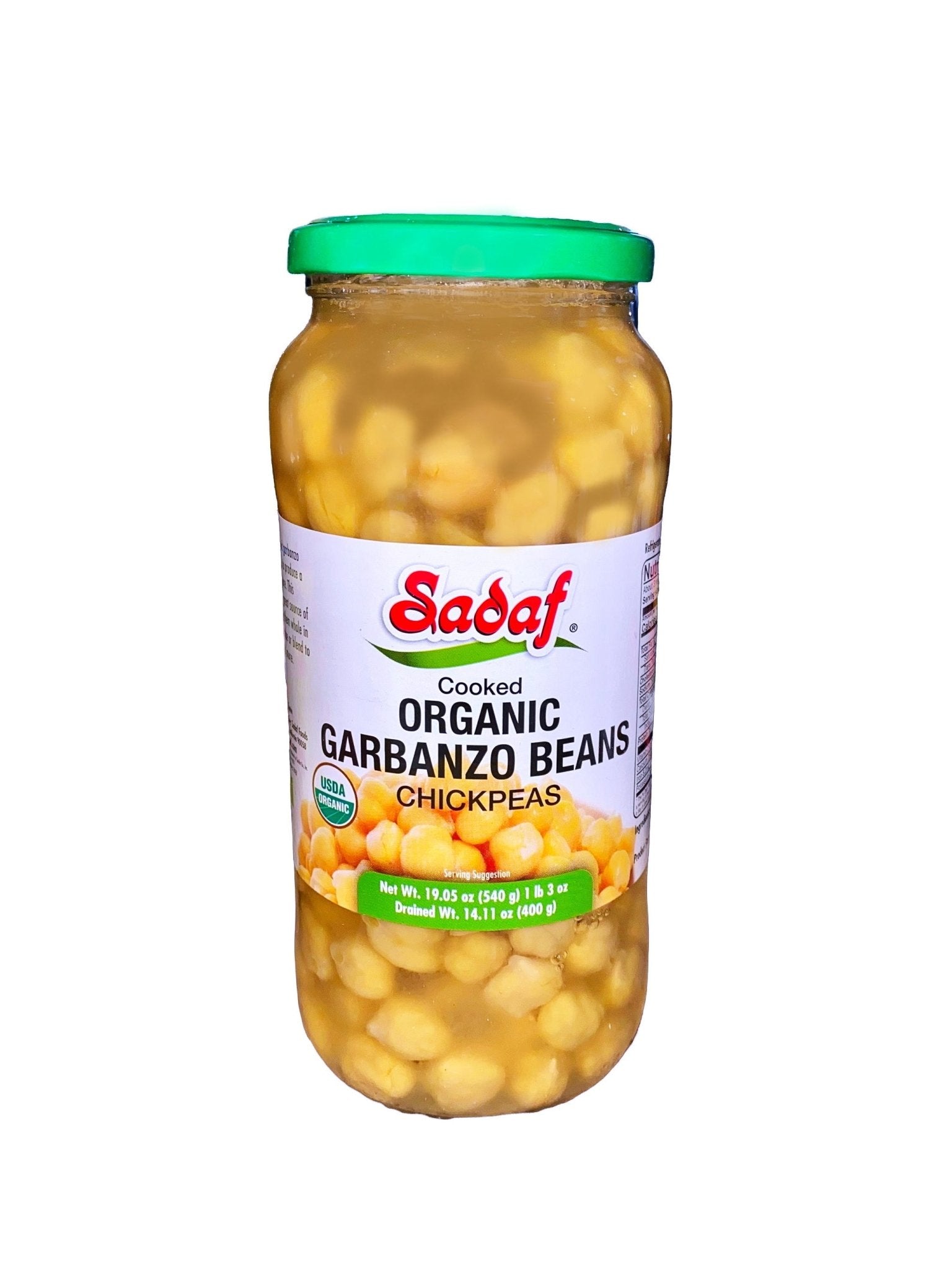Cooked Organic Garbanzo Beans - Organic, Jar (Chickpeas)