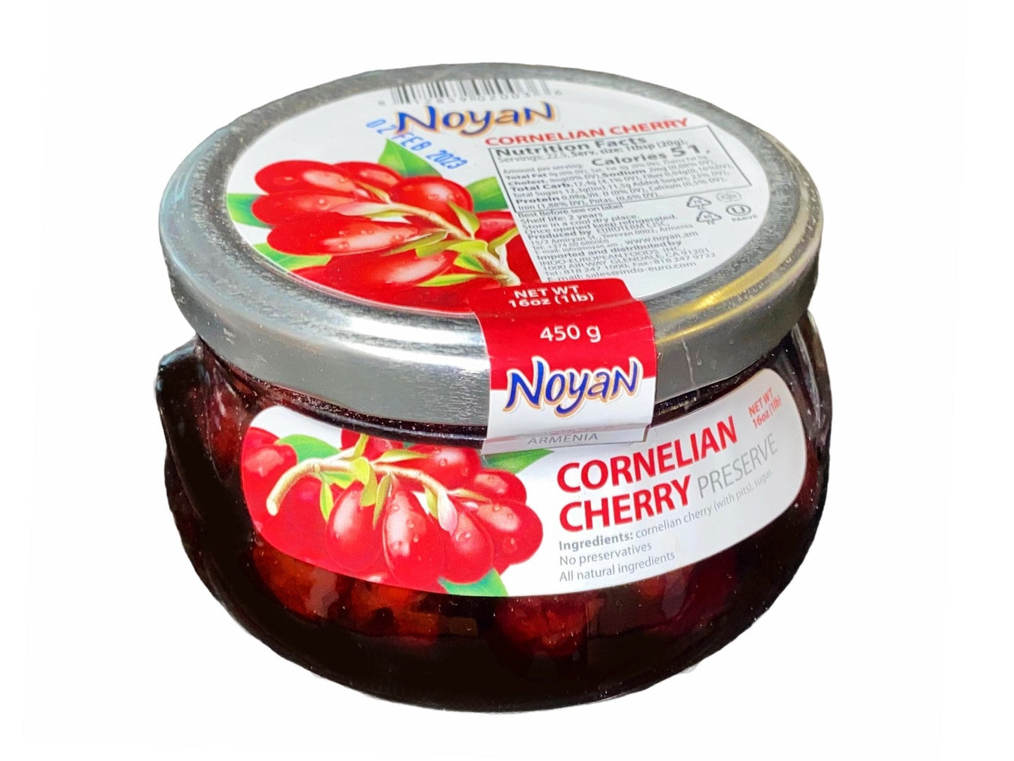 Cornelian Cherry Preserve - Jam (Muraba Zoghal Akhteh)