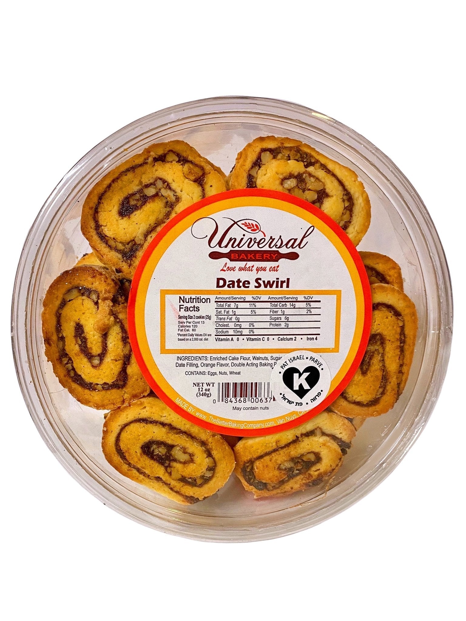 Date Swirl Cookie - 50% Less Sugar - Low Sugar