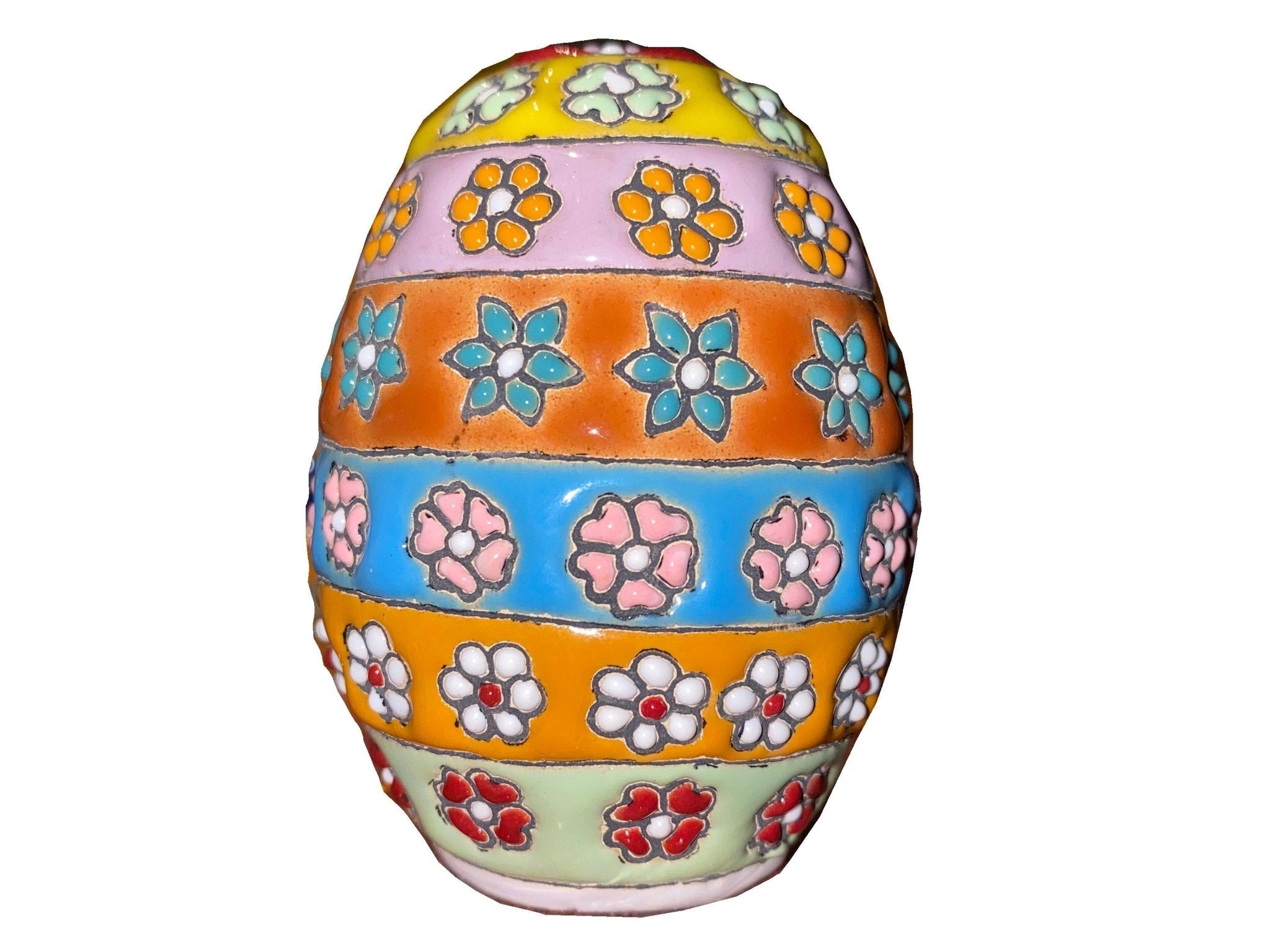 Haft sin Decorative Handcrafted Clay Egg - Colored Egg