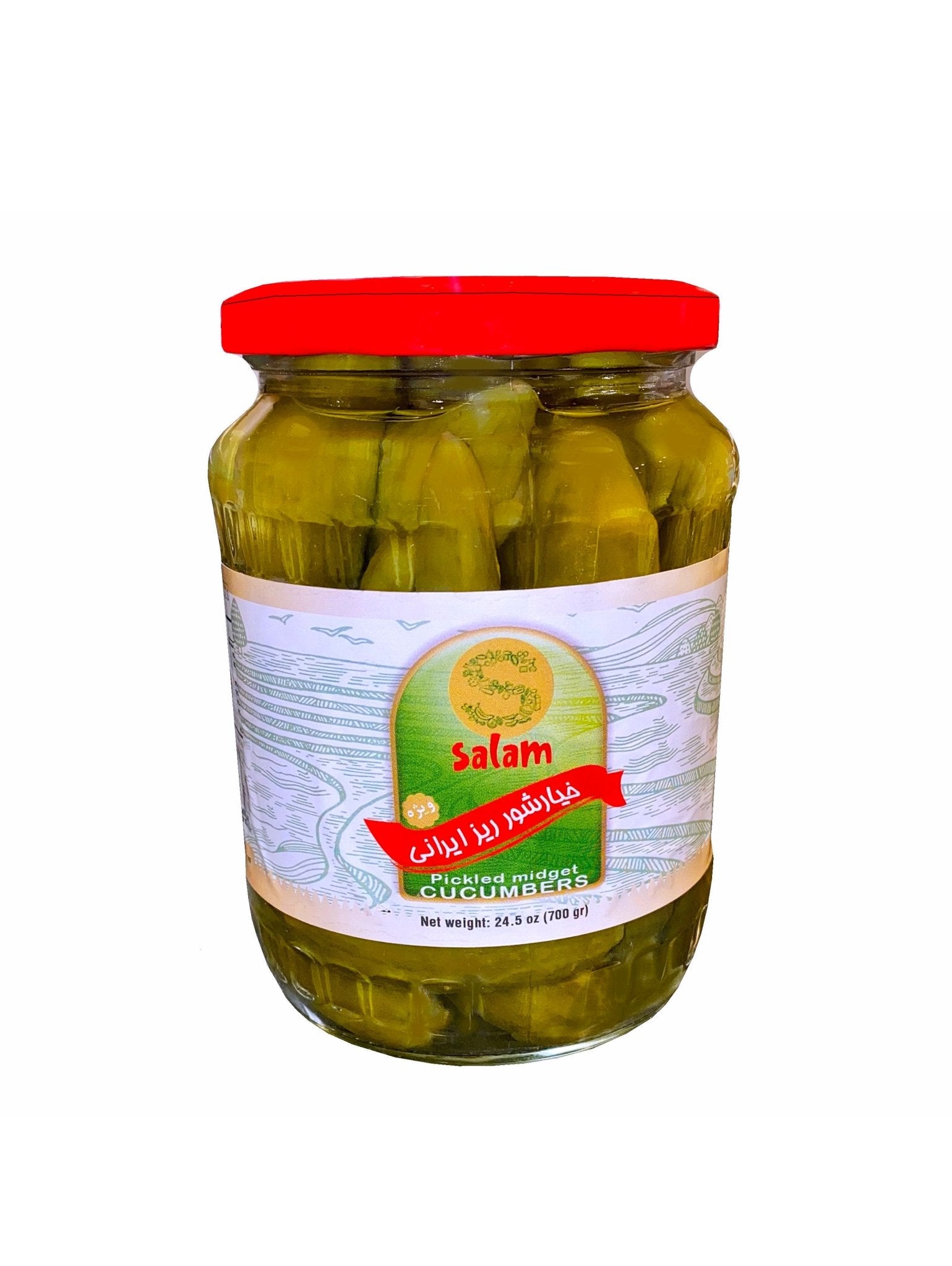Midget Pickled Cucumbers (Khiar shoor e Riz)