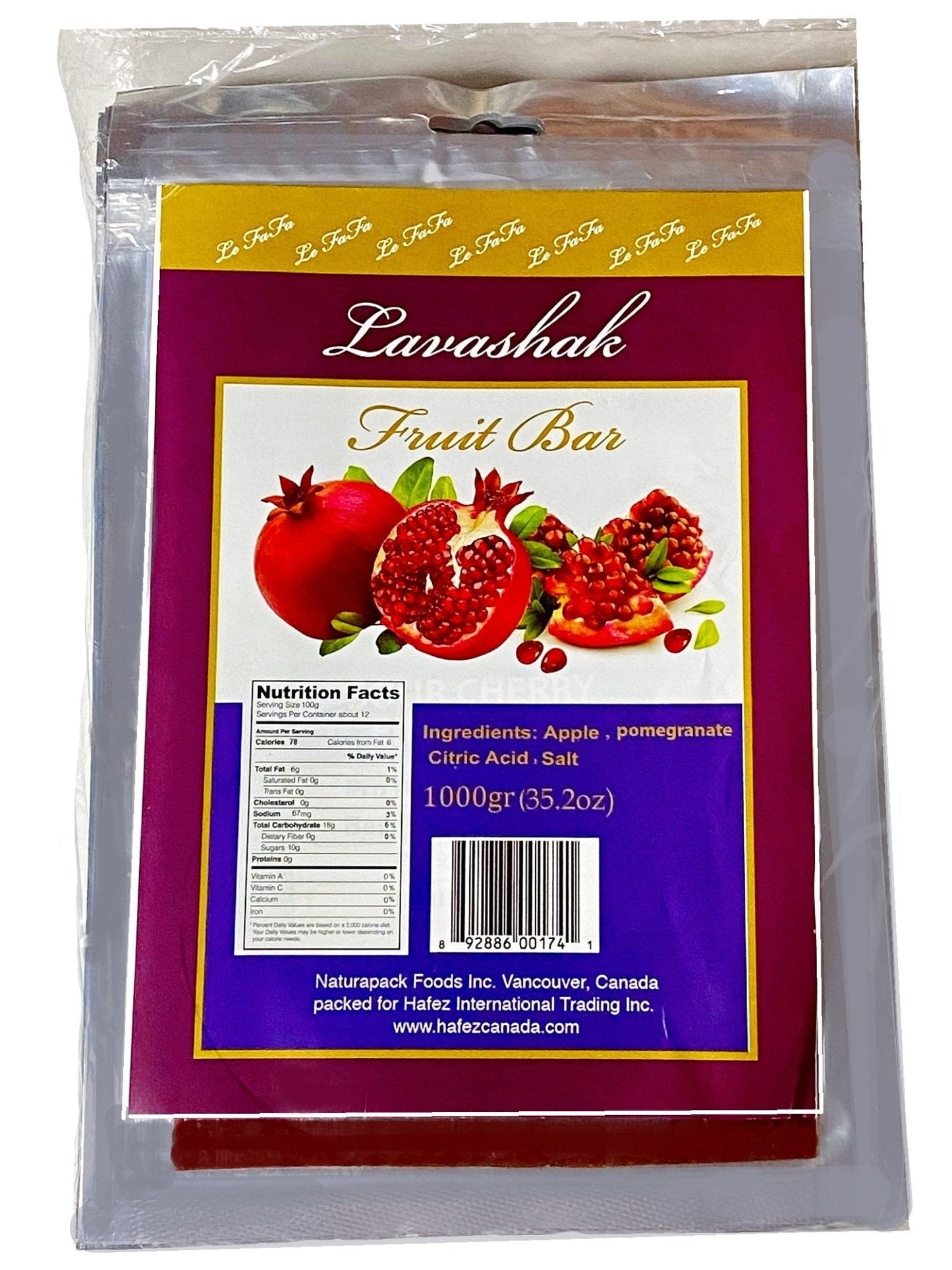 Mixed Fruit Leather - 1.5 Lb - Family Pack (Lavashak Khanevadeh)