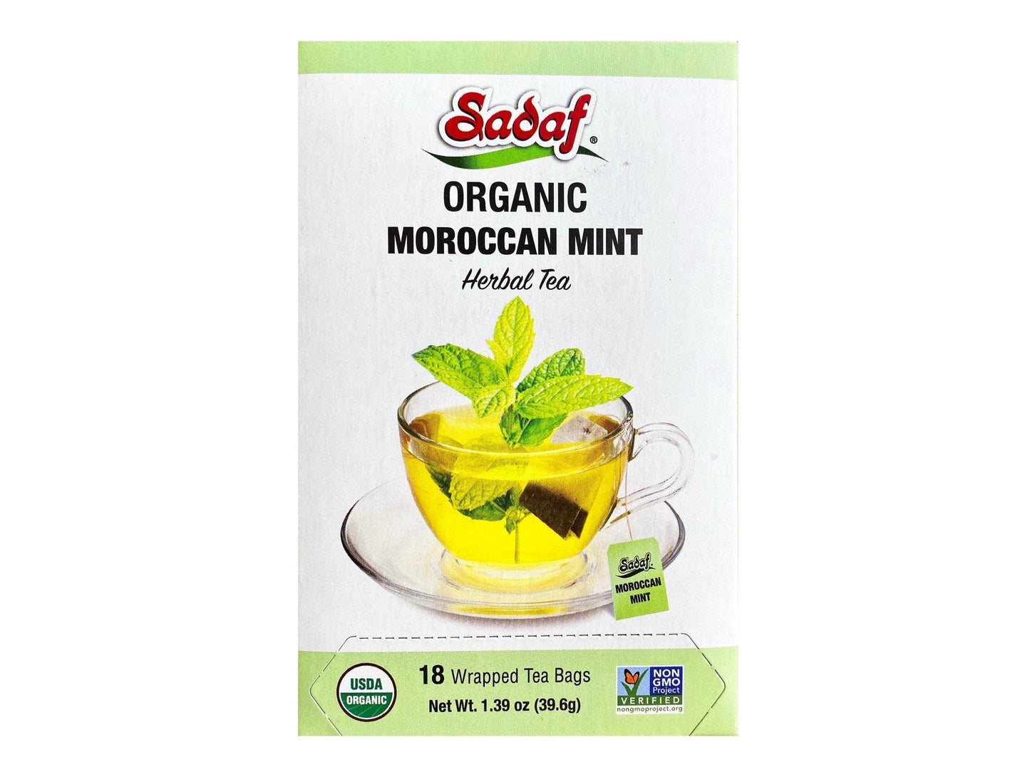 Organic Moroccan Mint Teabags - Organic (Dam Noosh e Nanaa, Herbal Chai)