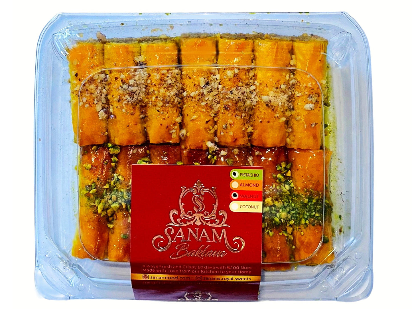 Pistachio & Walnut Roll Baklava (Baghlava)