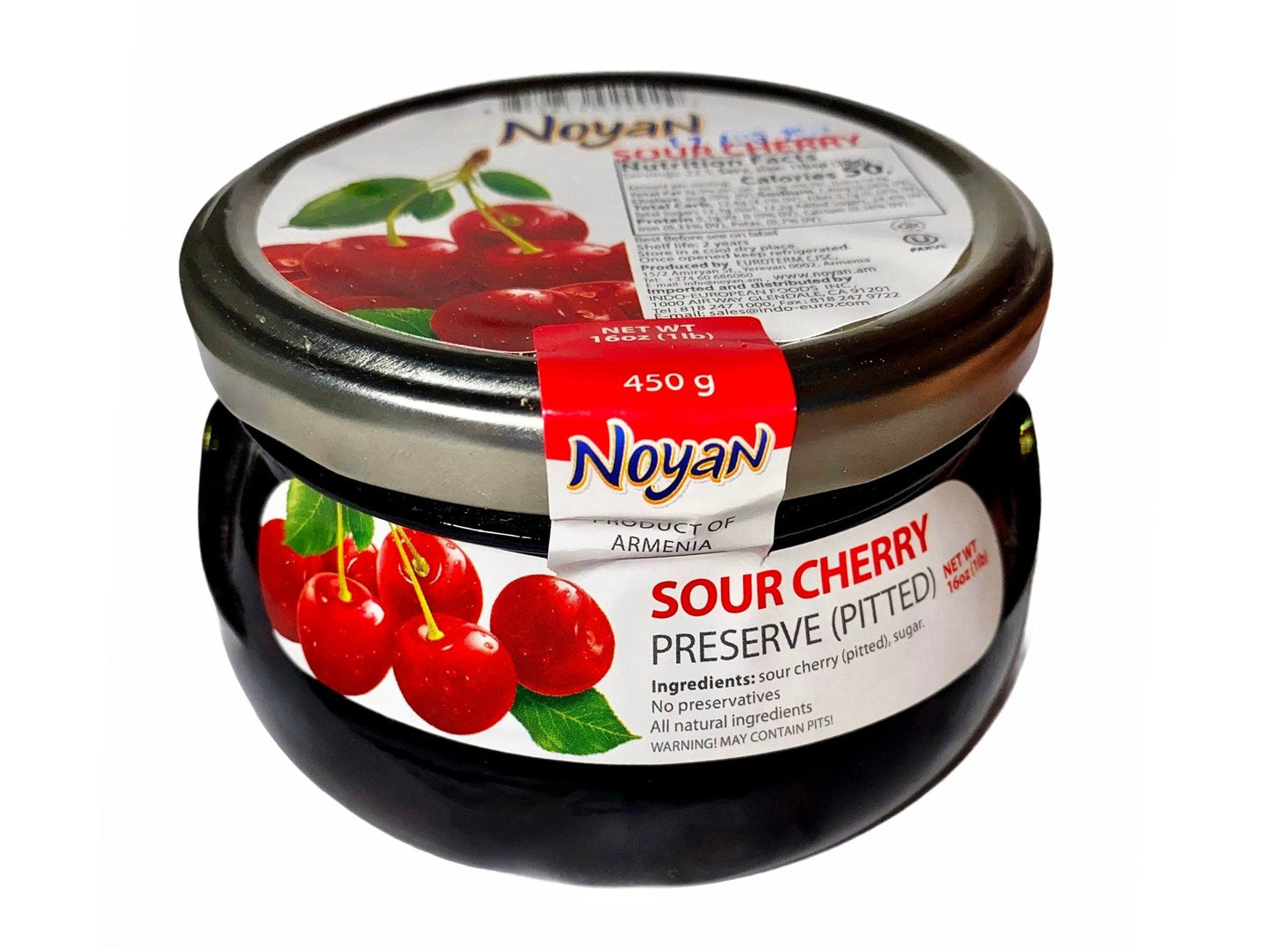 Pitted Sour Cherry Preserve - Jam (Muraba Albalu)
