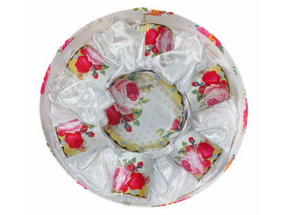 Porcelain Coffee Set With Saucer - Set of 6