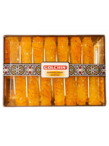 Saffron Rock Candy - Sticks - 14 Sticks (Nabat-Nabaat)