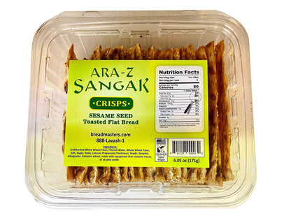 Sangak Sesame-Seed Toasted Flat Cracker Crisp - Chips (Naan E Khoshk, Noon)