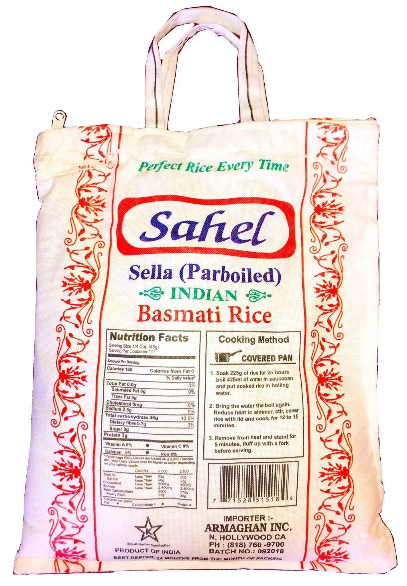 Sella (Sela) (Parboiled) Basmati Rice (Berenj)