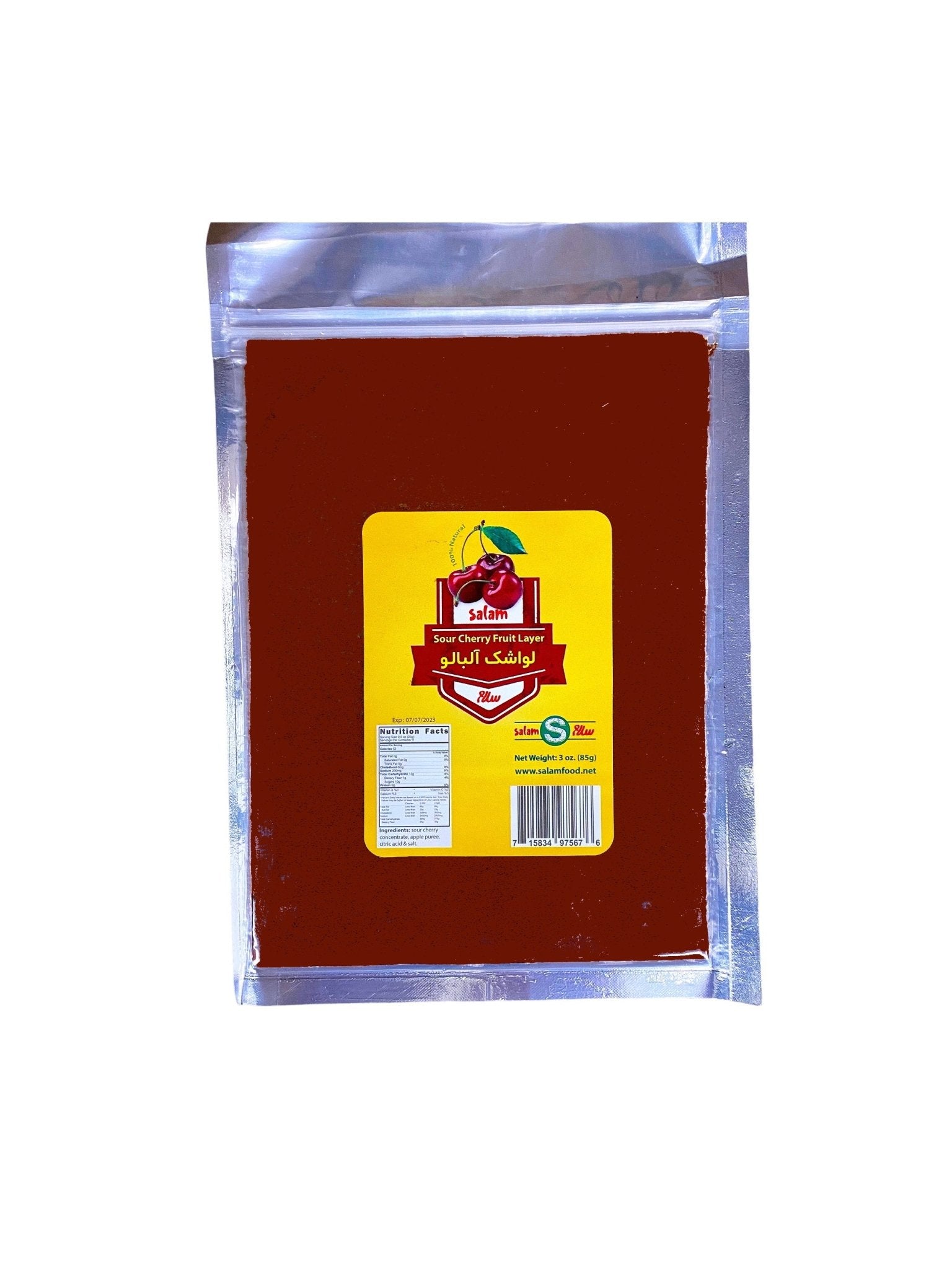 Sour Cherry Fruit Leather Salam - Dried (Lavashak Albalu)