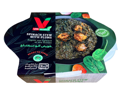 Spinach Stew With Plum - Ready-to-eat - No Meat (Khoresh Alu Esphanaj)