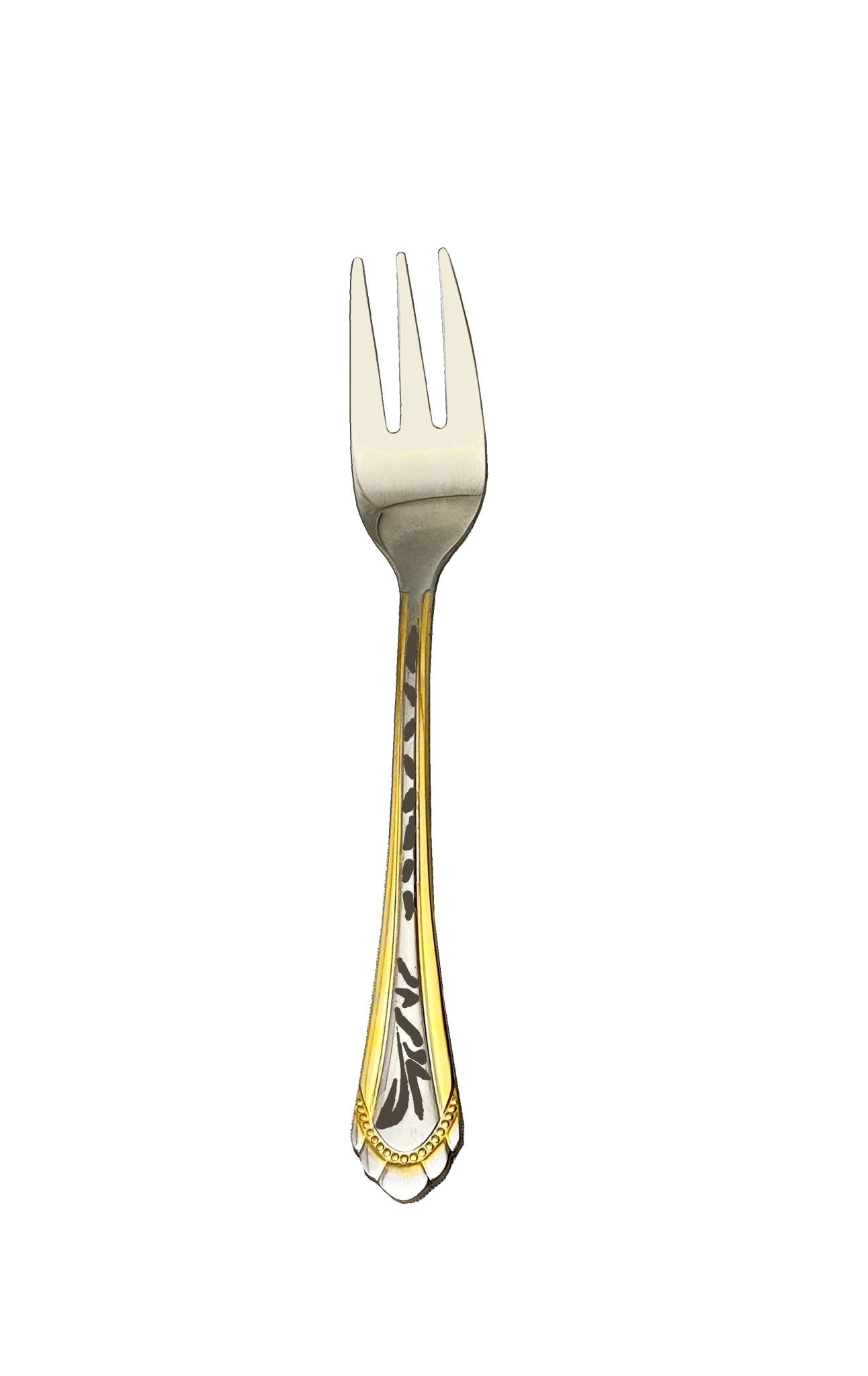 Stainless Steel Fruit Forks - 6 Pieces - Silver, Gold, Classy (Cnangal Miveh Khori)
