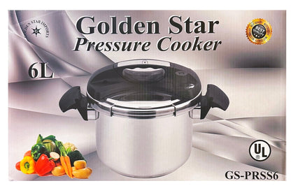 Stainless Steel Pressure Cooker - 6L - Kitchenware (Zoodpaz)