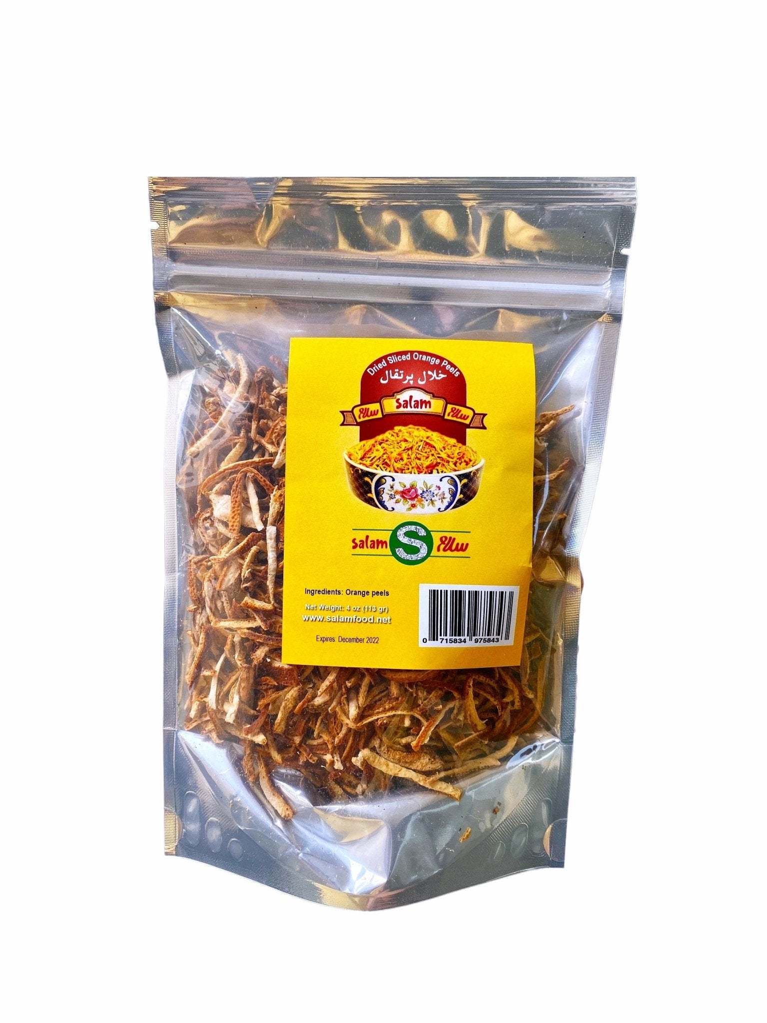 Sun Dried Orange Zest - 4 Oz (Khalal E Poost e Porteghal)