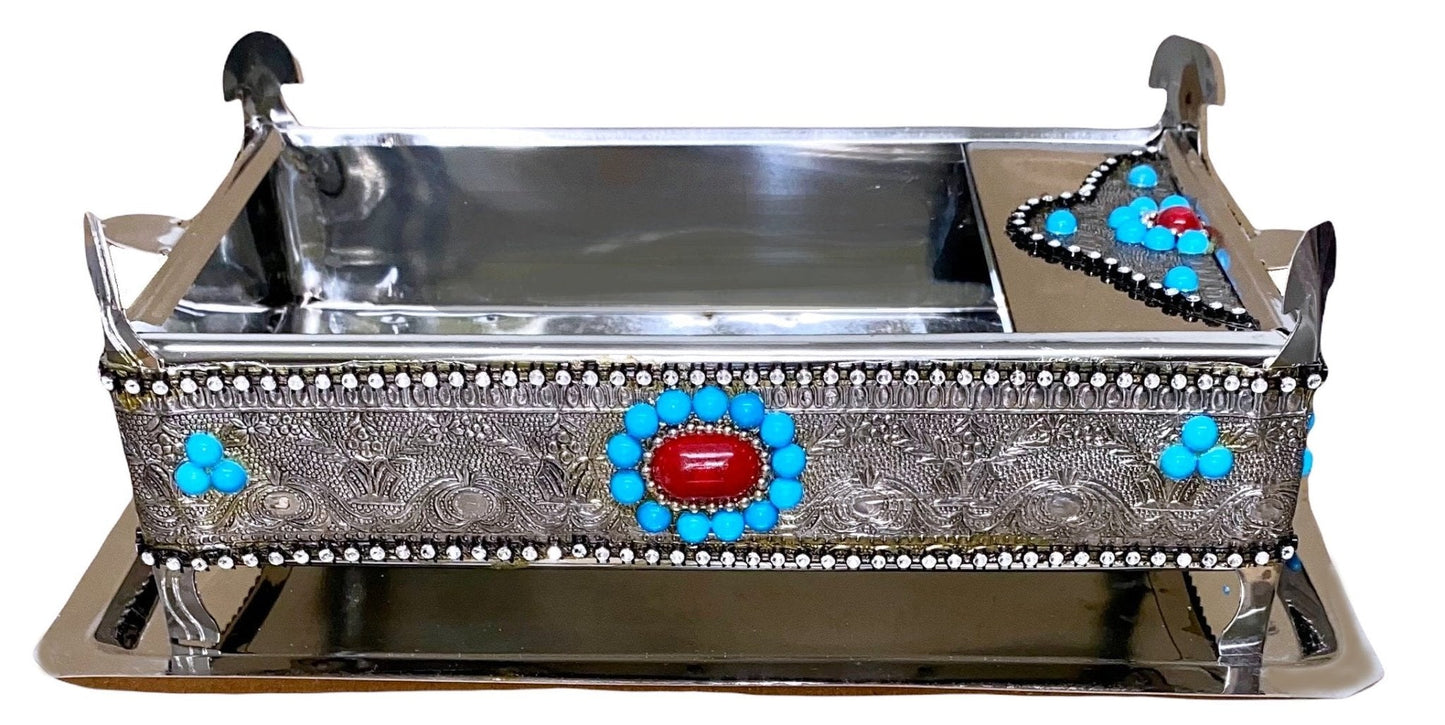 Traditional Wedding Scent Burner With Tray and Tong - Wedding, Traditional (Esfandooneh, Esfand Dood Kon)