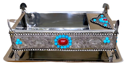 Traditional Wedding Scent Burner With Tray and Tong - Wedding, Traditional (Esfandooneh, Esfand Dood Kon)