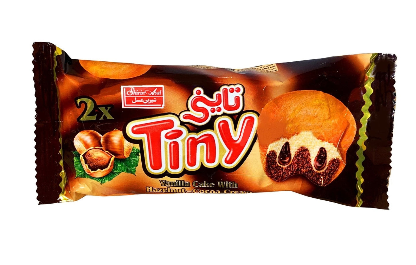 Vanilla Cake - Hazelnut/Cocoa Cream - Tiny - Pack of 6 Pieces