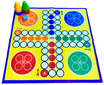 Washable Ludo & Snakes/Ladders - Game - 50*50 Cm (Mensch, Mench/Marpelle)